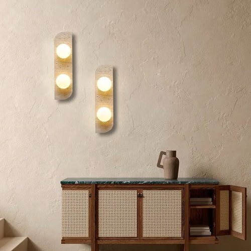 applique murale en pierre naturelle avec verre pour intérieur - vue 5 sur 9