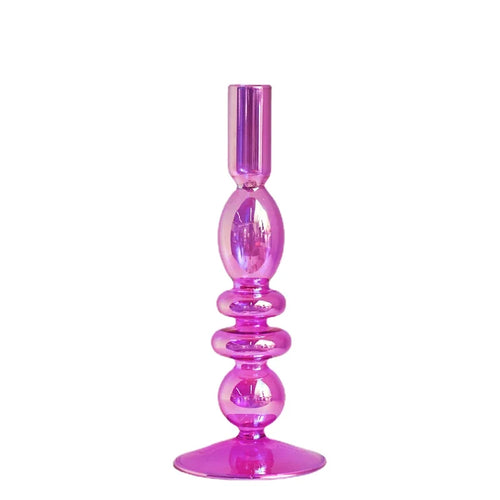 bougeoirs coniques en verre pour décoration intérieure et mariage - vue 12 sur 12