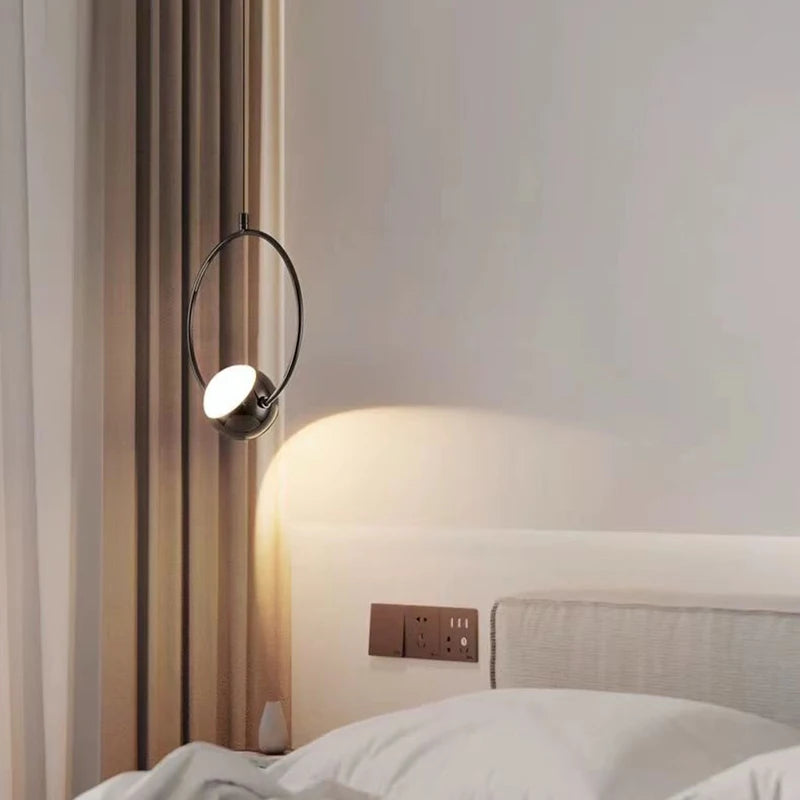 lustre led rotatif moderne pour éclairage intérieur décoratif - vue 3 sur 7