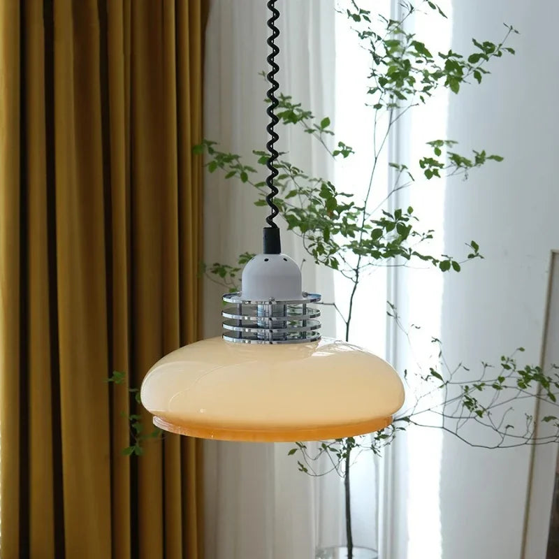 suspension bauhaus en verre rétractable style médiéval rétro - vue 2 sur 7