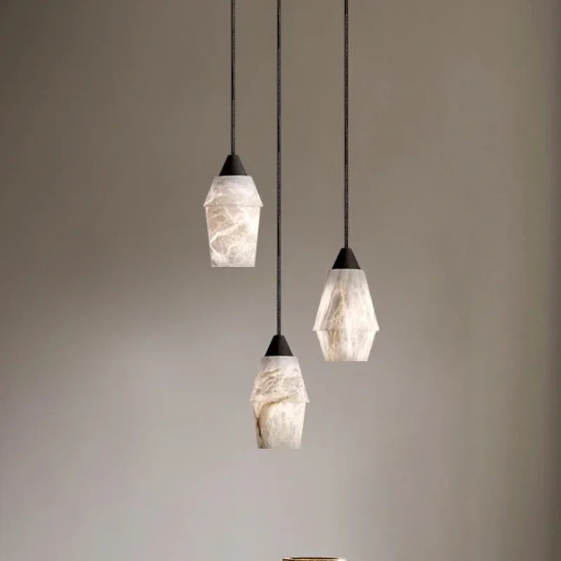 lustre moderne en marbre pour décoration intérieure élégante - vue 4 sur 9