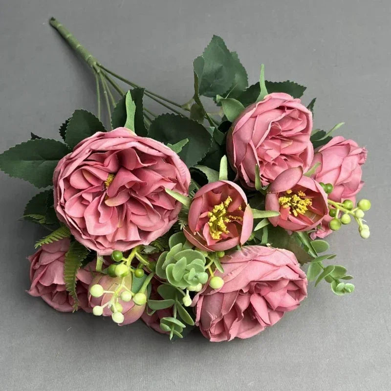 bouquet de pivoines artificielles pour mariage et décoration élégante - vue 4 sur 8