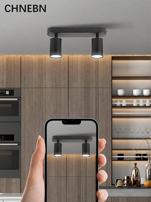 plafonnier led pour cuisine boutique couloir éclairage moderne - vue 6 sur 10