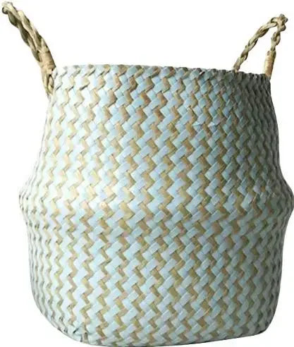 panier pliable en rotin pour rangement et décoration - vue 9 sur 11