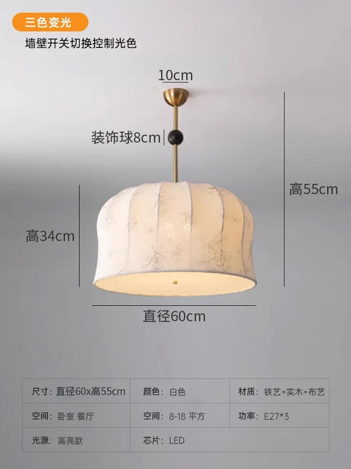 lampe d'étude en bois massif motif nanyang lustre rétro romantique - vue 11 sur 11