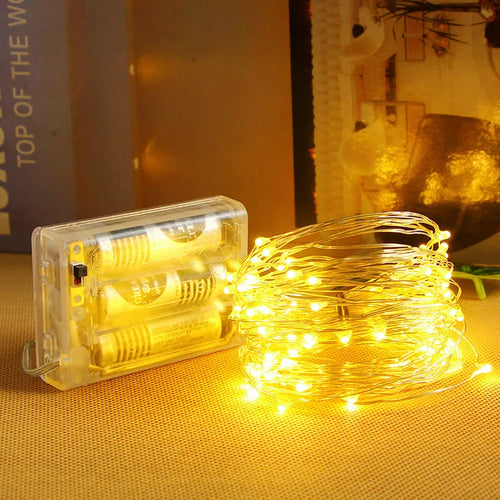 guirlande lumineuse led en fil de cuivre pour décorations de fête - vue 7 sur 14