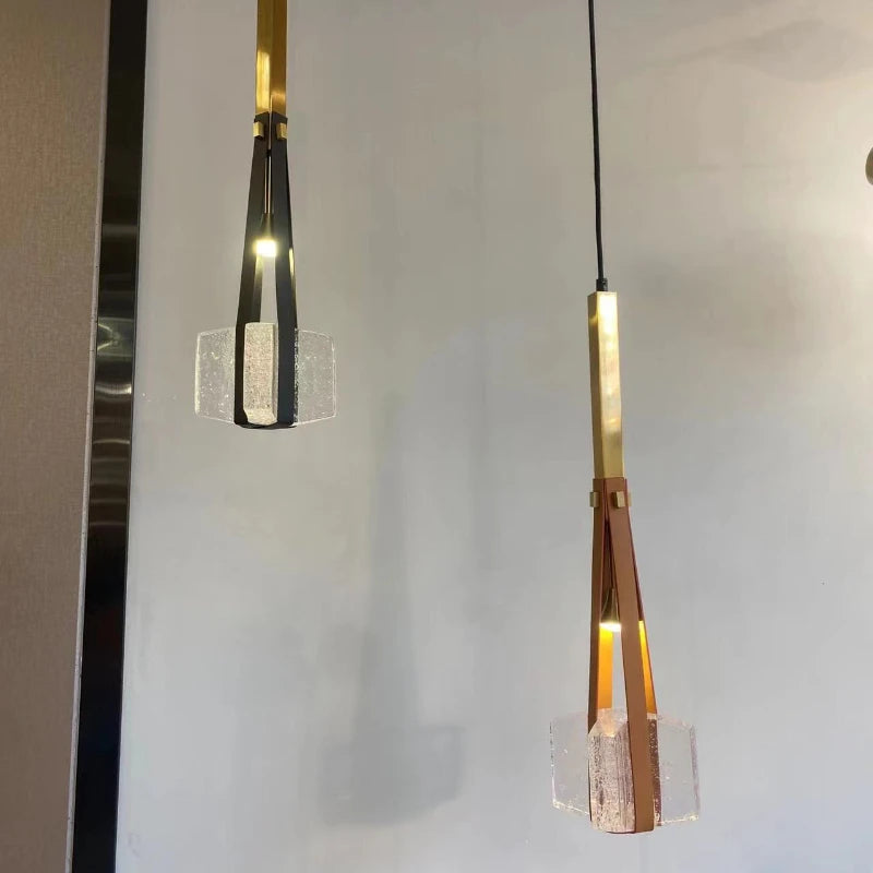 lustre en cristal design moderne pour restaurants bars et cafés - vue 3 sur 8