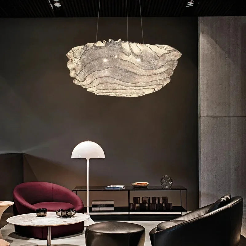 suspension led en acier inoxydable design nordique moderne décoratif intérieur - vue 3 sur 15