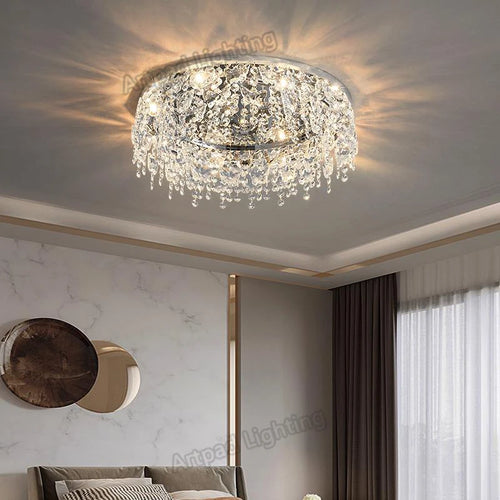 plafonnier moderne en métal design cristal décoratif pour intérieur - vue 3 sur 9
