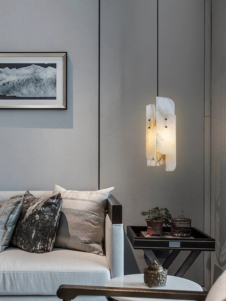 lustre décoratif moderne en marbre naturel minimaliste