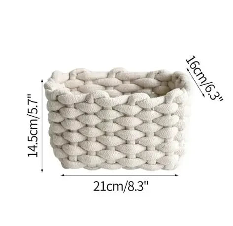 panier en corde de coton pour rangement divers et décoration nordique - vue 11 sur 13