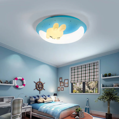 plafonnier led design nordique en forme de lapin luminaire décoratif d'intérieur - vue 5 sur 18