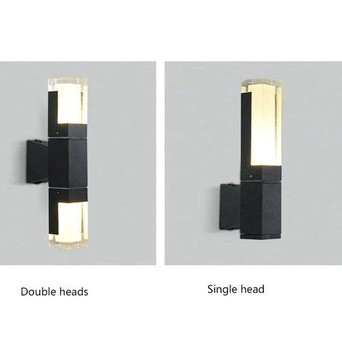 Outdoor Double-Headed Wall Lights, Upper and Lower Lighting Spotlights,Simple and Modern LED Household Aisle Corridor Lights - vue 5 sur 8