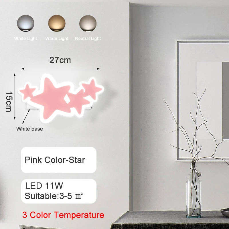 lustre led moderne en forme de lune étoile nuage pour enfants - vue 16 sur 25