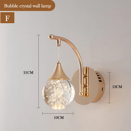applique murale moderne en forme de goutte de cristal luxe - vue 8 sur 8
