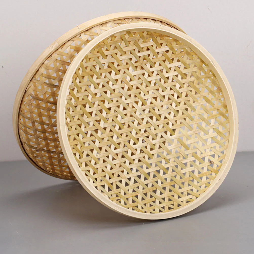 panier en bambou tressé pour collations et fruits - vue 6 sur 6