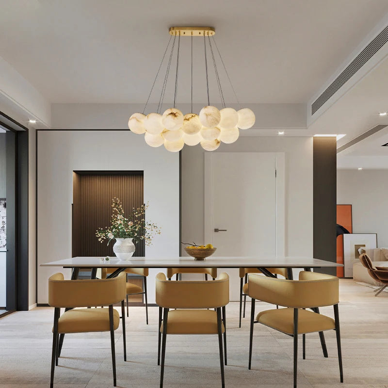 plafonnier en marbre chinois collection pingpong design classique - vue 6 sur 14