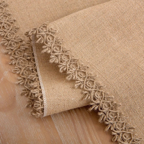 Chemin de table style champetre dentelle rustique mariage - vue 3 sur 6