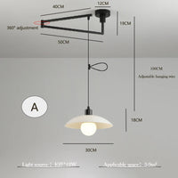 lustre rotatif extensible moderne et minimaliste pour table