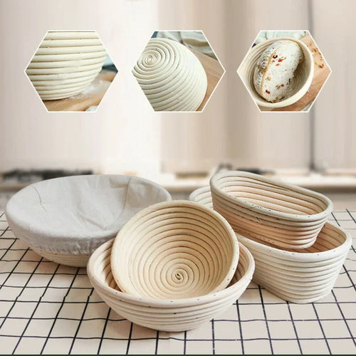 corbeille à pain en rotin panier pour cuisson et fermentation - vue 3 sur 18
