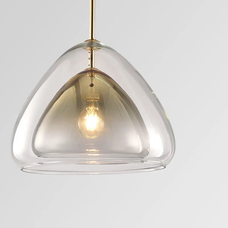 suspension à led nordic moon jelly double couvercle en verre - vue 5 sur 8