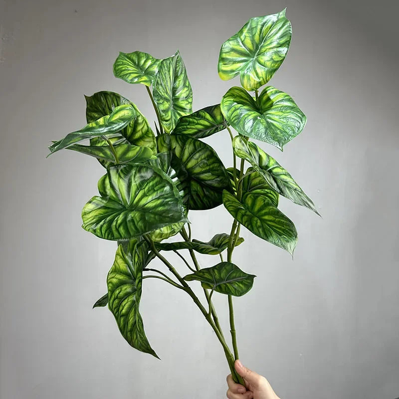 lot de 2 plantes vertes artificielles décoratives en plastique - vue 3 sur 8