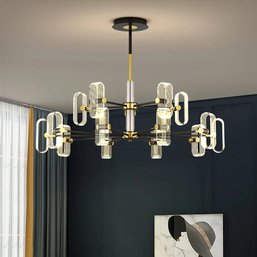 lustre moderne créatif luxe pour éclairage d'ambiance - vue 3 sur 10