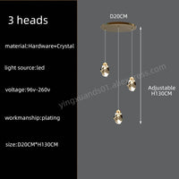 lustre en cristal nordique style loft pour intérieur moderne