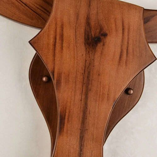 applique murale led style animal vache en bois vintage moderne - vue 5 sur 6