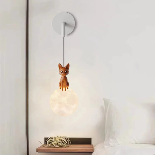 applique murale led chat mignon pour chambre d enfant décoration chaleureuse - vue 4 sur 14