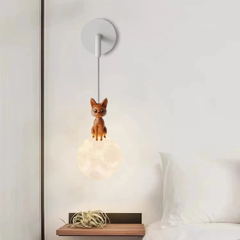 applique murale led chat mignon pour chambre d enfant décoration chaleureuse - vue 3 sur 14