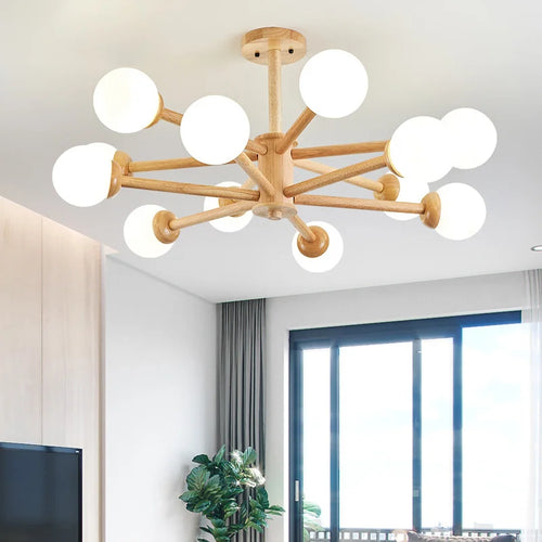 lustre moderne en verre avec abat-jour pour décoration intérieure - vue 2 sur 10