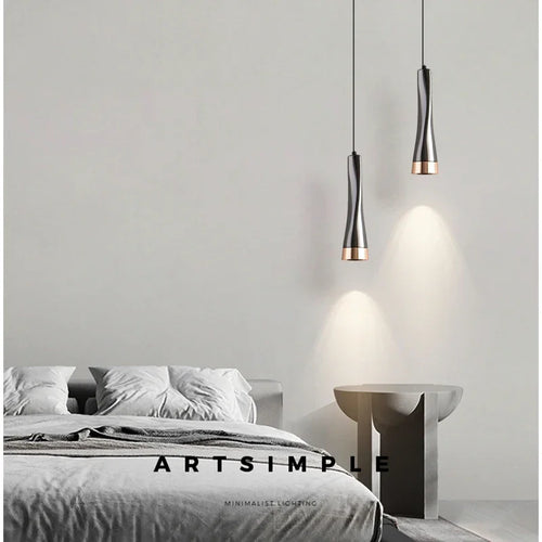 Lamp Modern Bedside Lights Elegant Aluminum Light Fixtures Adjustable Mini Metal Ceiling Lights For Kitchen Island Dining Room - vue 4 sur 10
