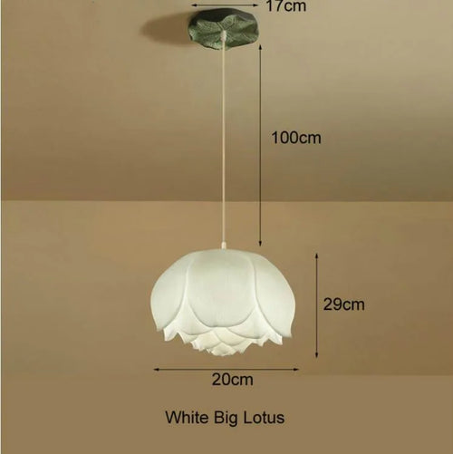 Suspension fleur Lotus style rétro LED - vue 13 sur 22