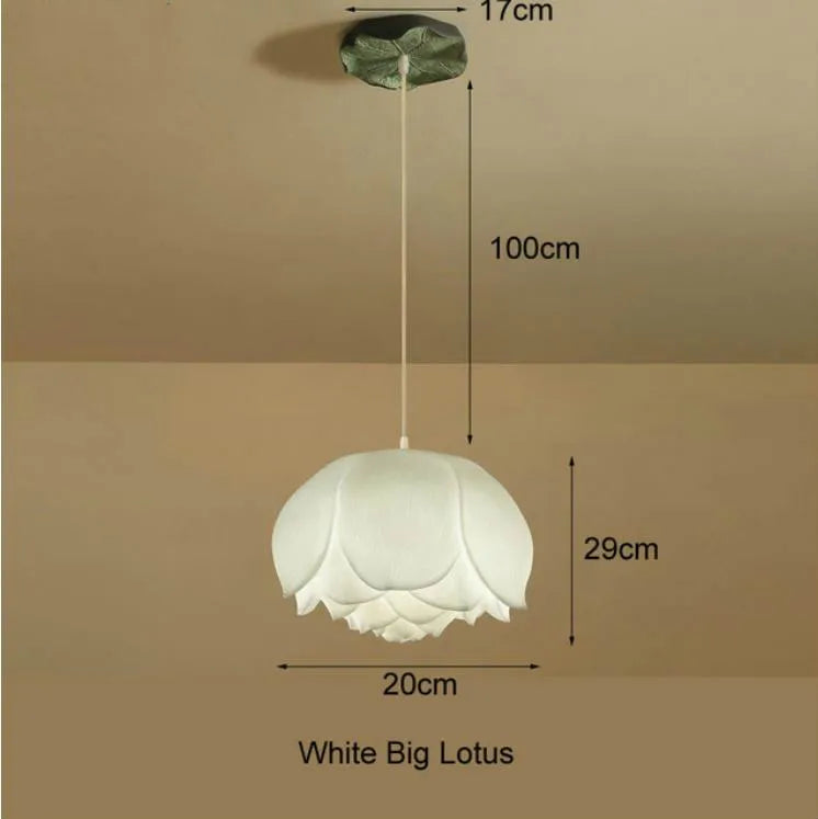 Suspension fleur Lotus style rétro LED - vue 12 sur 22