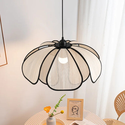 lustre abaca fait main en style rétro français led - vue 3 sur 11
