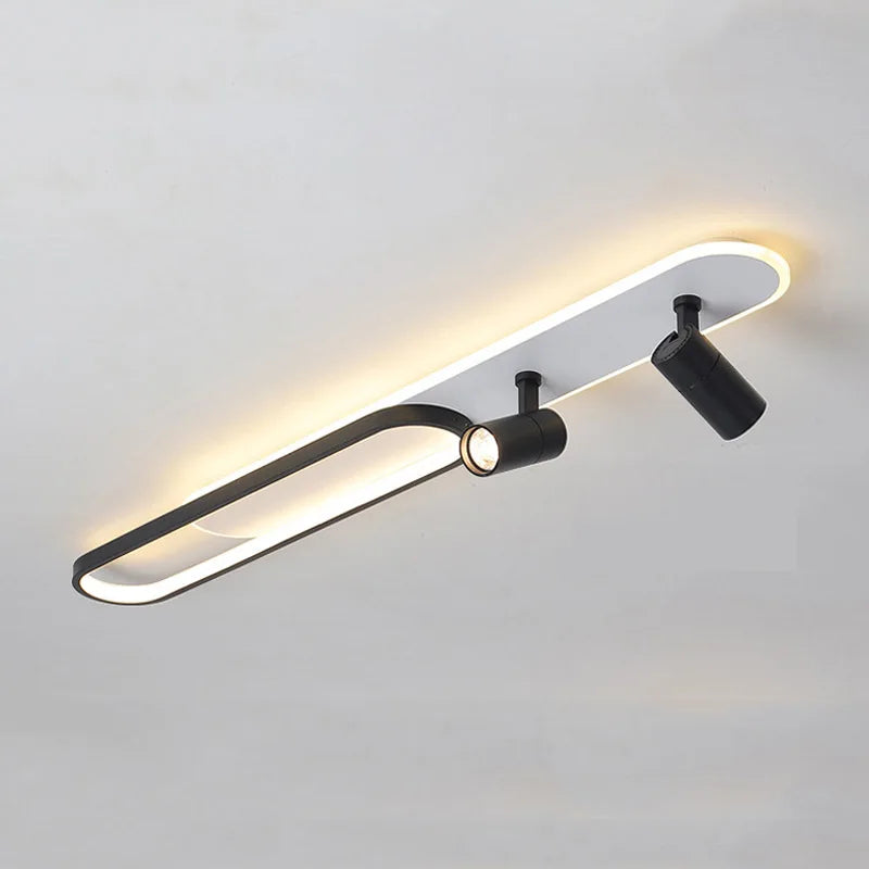 lampe de plafond moderne à leds avec projecteur décoratif - vue 3 sur 12