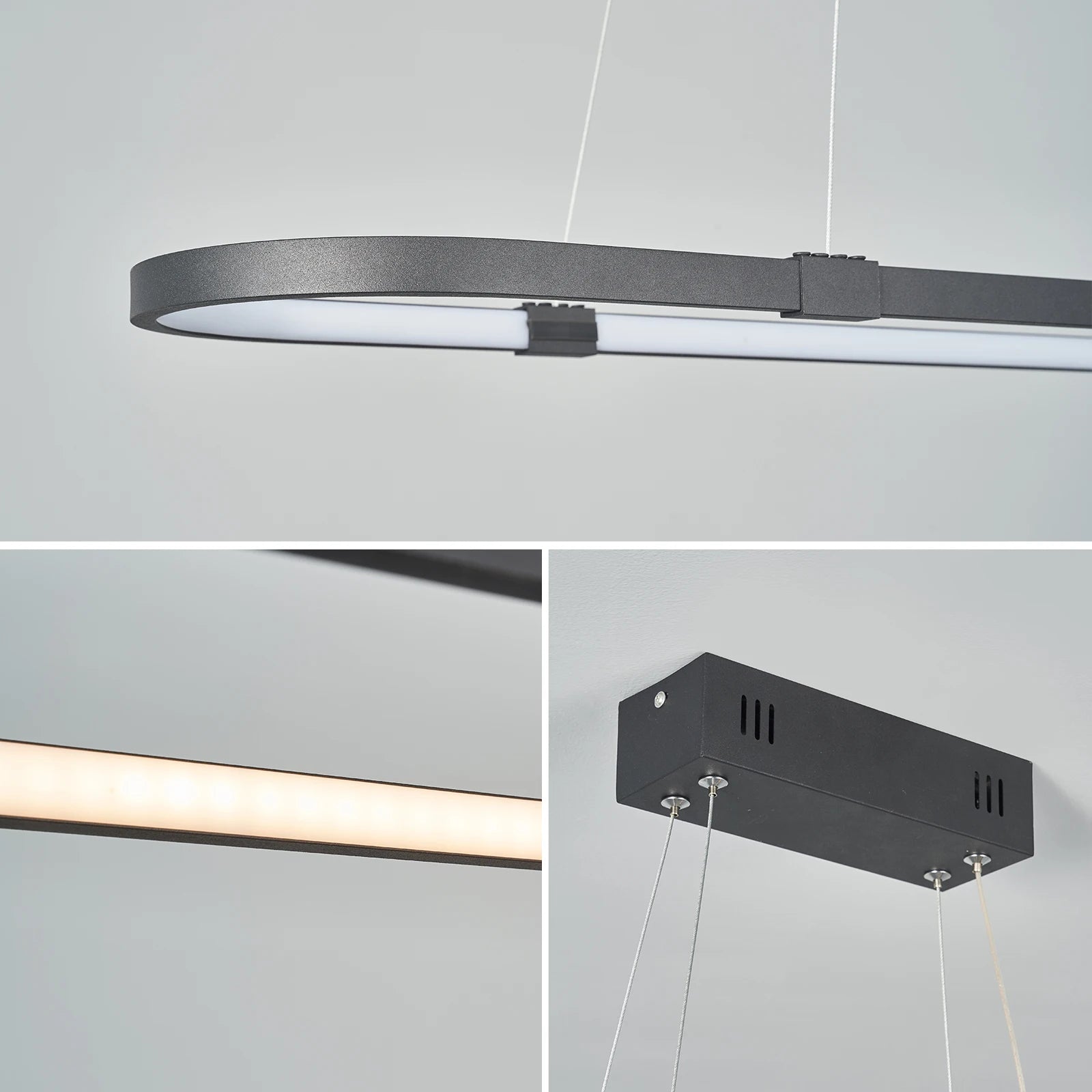 suspension à led moderne pour éclairage tendance et décoration - vue 3 sur 7