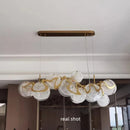 Suspension en verre et métal doré E14