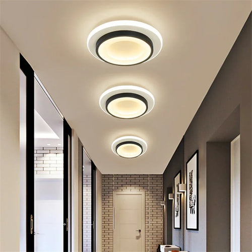 plafonnier moderne à leds design rond ou carré pour décoration intérieure - vue 2 sur 9