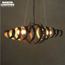 suspension pivotante rétro en corne de bœuf à led