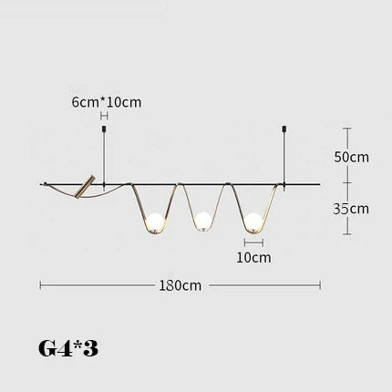 suspension créative minimaliste à led pour éclairage intérieur - vue 10 sur 9