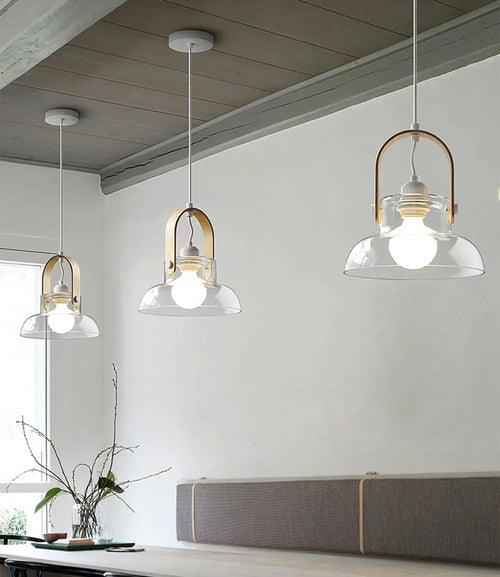 suspension design nordique moderne en verre décoration intérieure - vue 6 sur 9