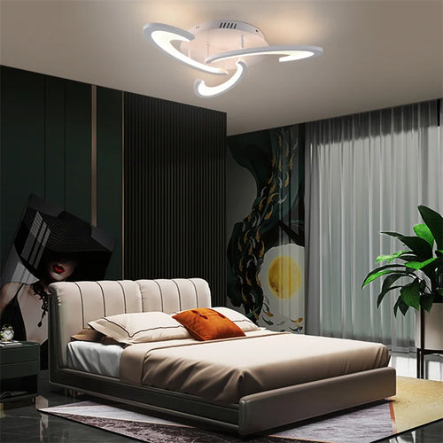 plafonnier intérieur moderne en acrylique luminaire décoratif idéal - vue 4 sur 9