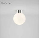Plafonnier Led rond en forme de boule de verre