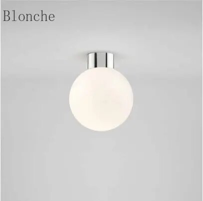 Plafonnier Led rond en forme de boule de verre - vue 4 sur 15
