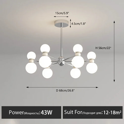lustre suspendu dimmable pour décoration intérieure moderne - vue 14 sur 15