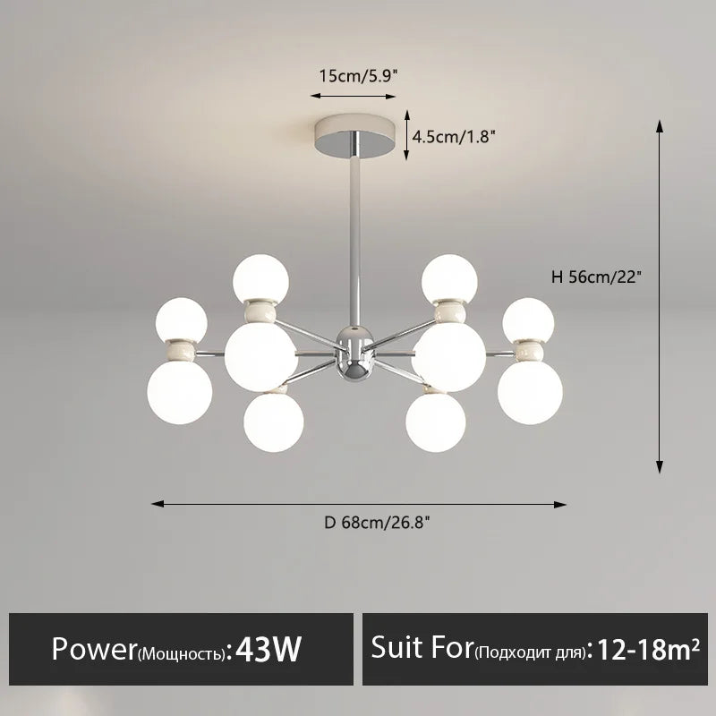 lustre suspendu dimmable pour décoration intérieure moderne - vue 13 sur 15