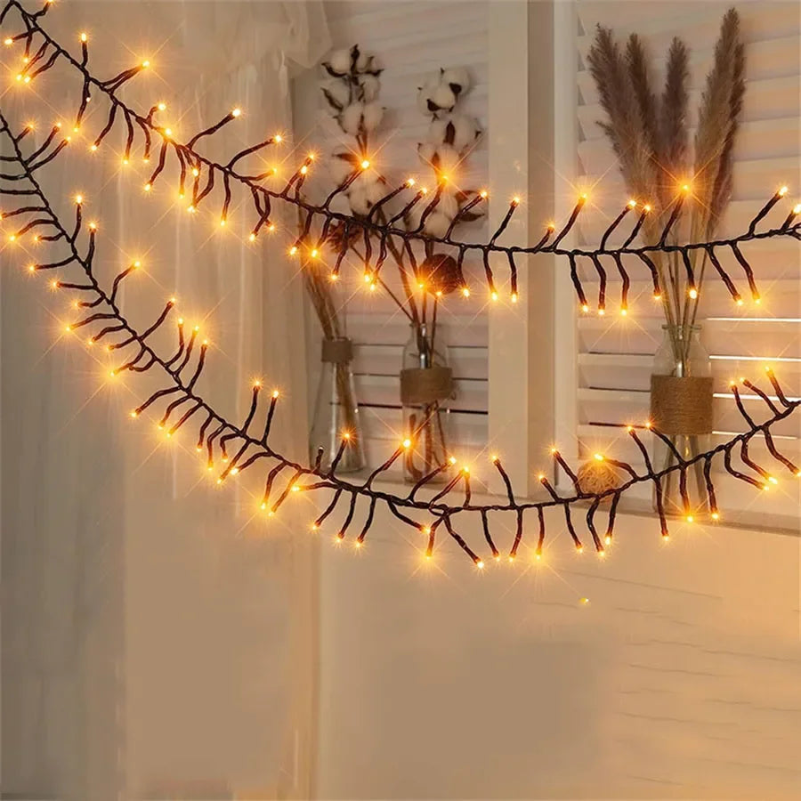 guirlande lumineuse de noël 2000 led étanche pour extérieur 8 modes - vue 4 sur 8