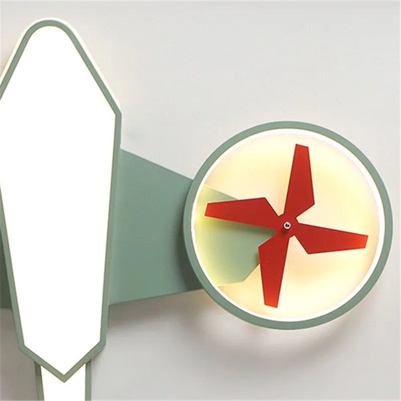 plafonnier avion nordique décoration intérieure lumière dimmable pour enfants - vue 4 sur 8
